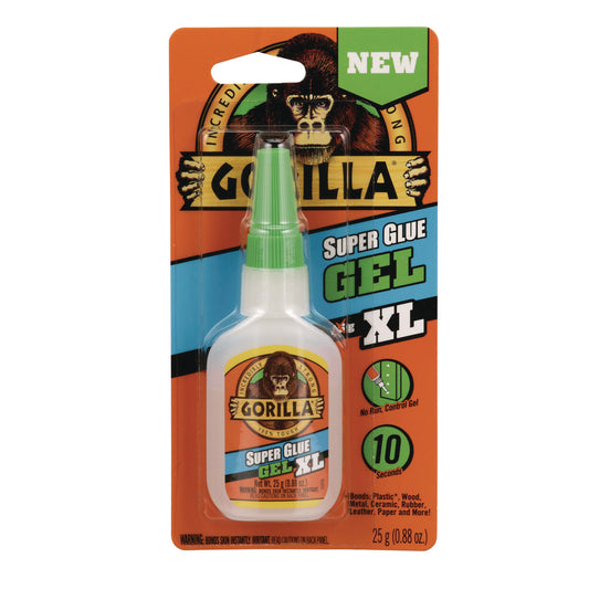 Gorilla Super Glue Gel, 0.88 oz, Dries Clear (102433)