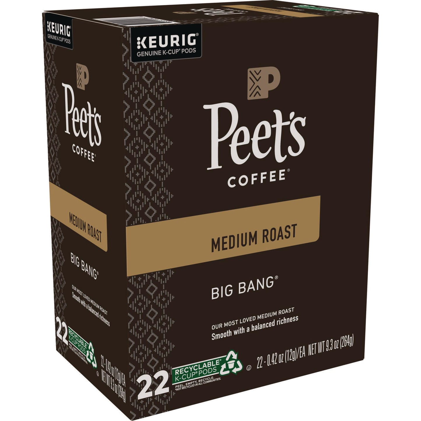 Keurig Peet's Big Bang K-Cup, Big Bang, K-Cup, 22/Box (6664)