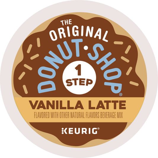 The Original Donut Shop Vanilla One Step Latte K-Cup, 20/Box (8177)