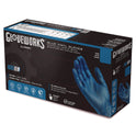 GloveWorks by AMMEX Industrial Vinyl Gloves, Powder-Free, 3 mil, Large, Blue, 100 Gloves/Box, 10 Boxes/Carton (IVBPF46100)