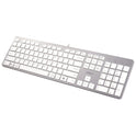 Adesso AKB-730UW Keyboard, Silver/White