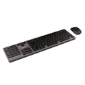 Adesso WKB-7300 Wireless Keyboard and Mouse, 2.4 GHz Frequency/30 ft Wireless Range, Gray/Black