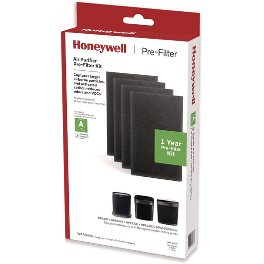 Honeywell Pre-Cut Carbon Pre-Filter, Box of 4 Filters (HRFA300)