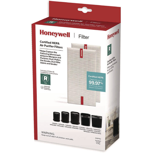 Honeywell HEPA Air Purifier Filter, Box of 2 Filters (HRFR2)