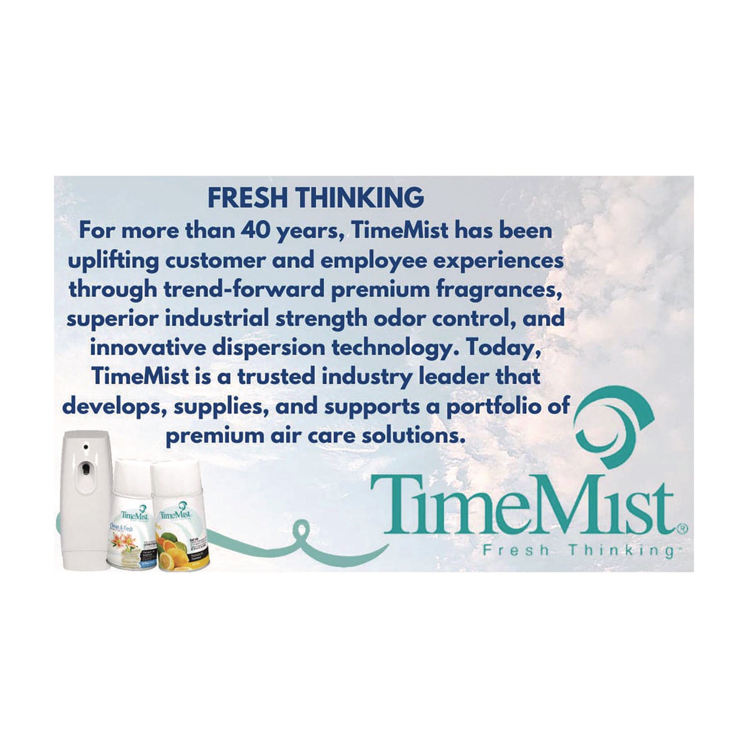 TimeMist Premium Metered Air Freshener Refill, Cinnamon, 6.6 oz Aerosol Spray, 12/Carton (1042746)