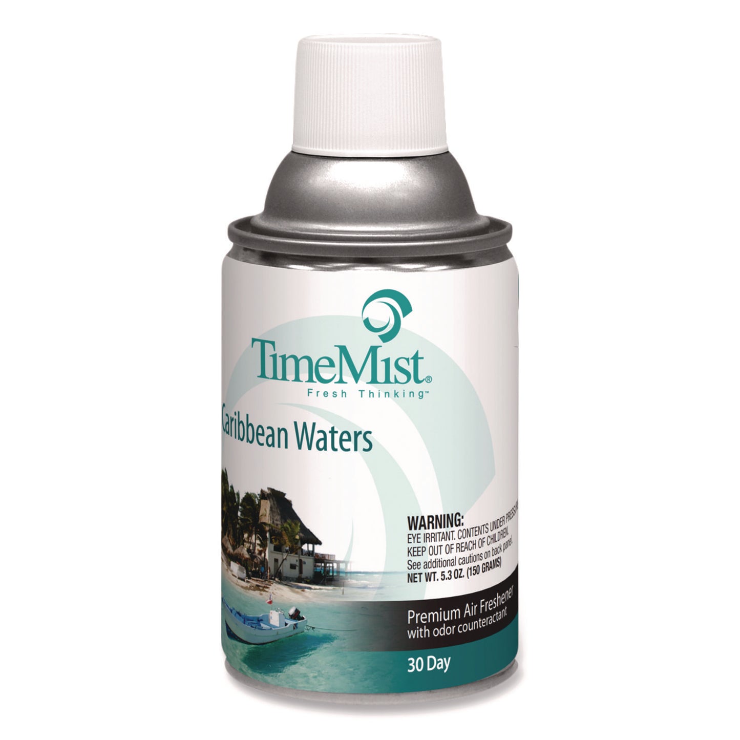 TimeMist Premium Metered Air Freshener Refill, Caribbean Waters, 6.6 oz Aerosol Spray (1042756EA)