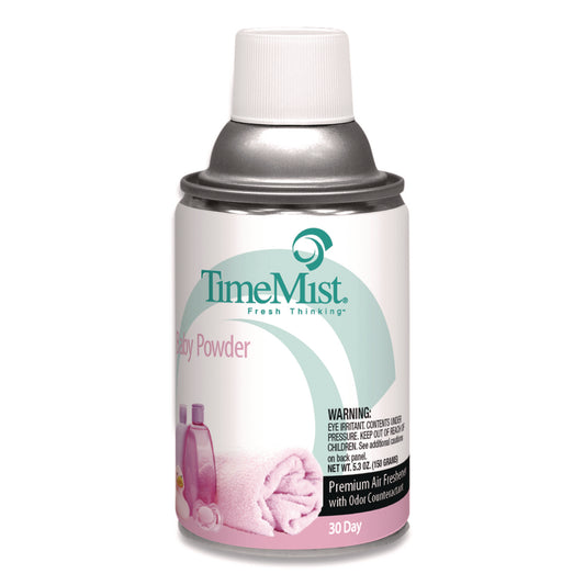 TimeMist Premium Metered Air Freshener Refill, Baby Powder, 5.3 oz Aerosol Spray (1042686EA)