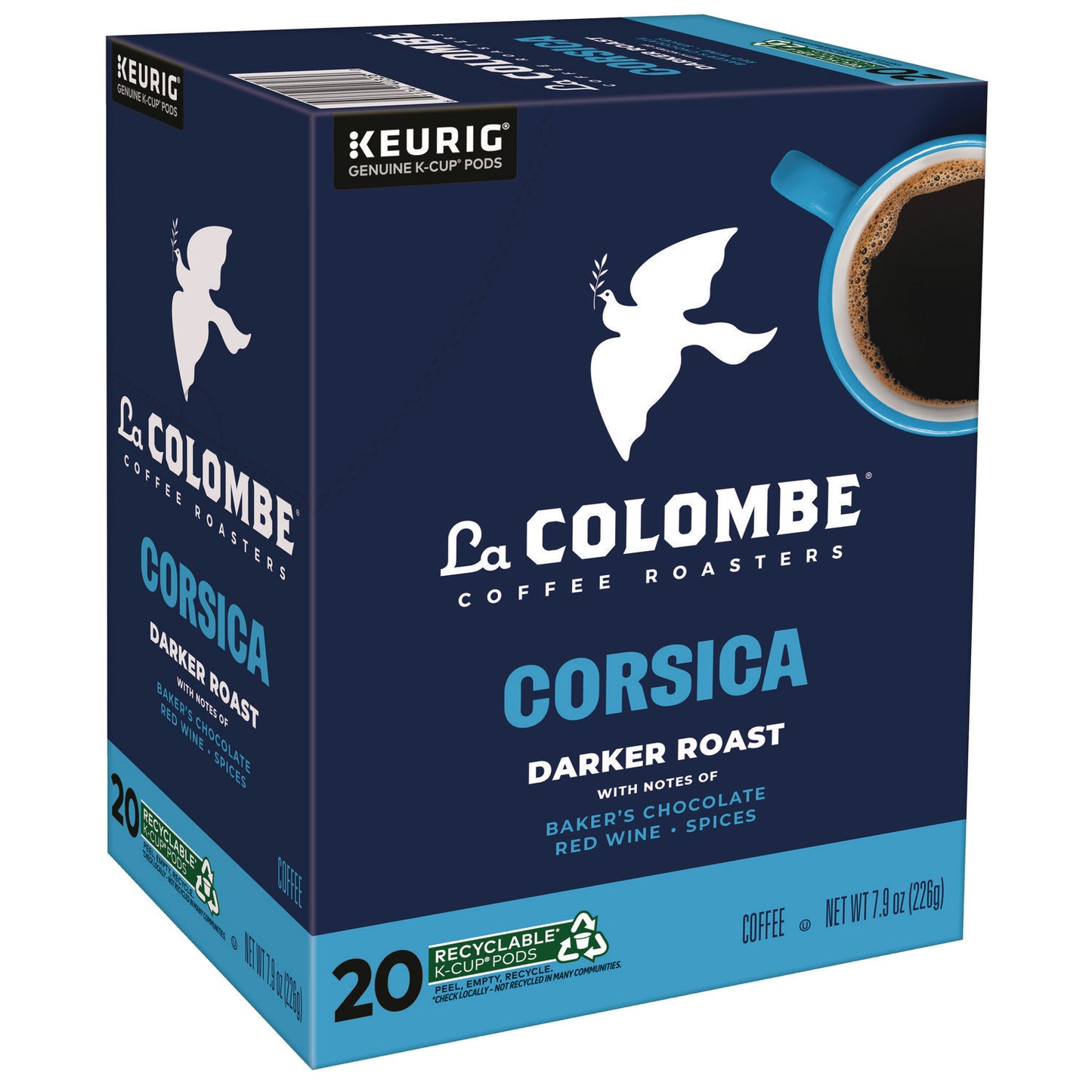 La Colombe Coffee K-Cup Pods, Corsica Dark Roast, 20/Box (0328)