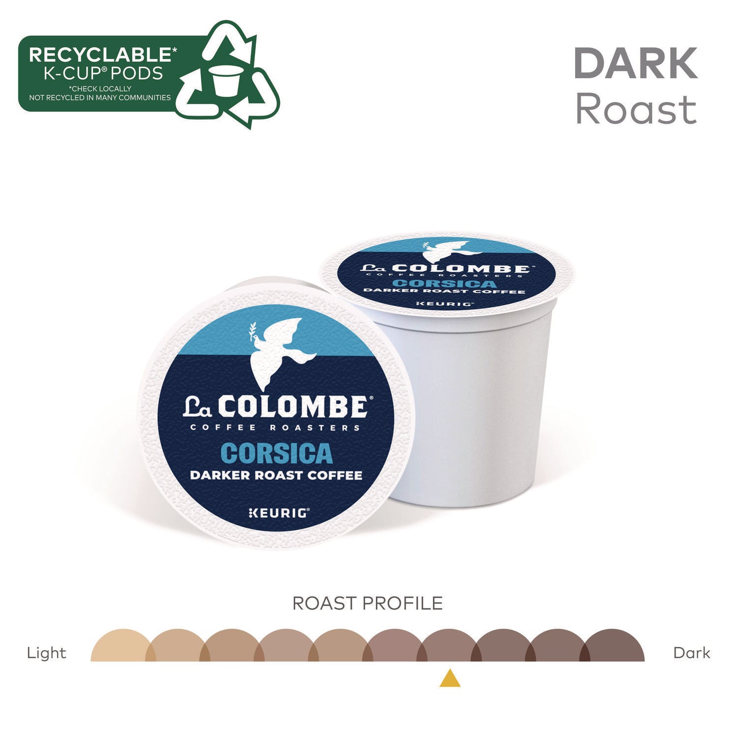 La Colombe Coffee K-Cup Pods, Corsica Dark Roast, 20/Box (0328)