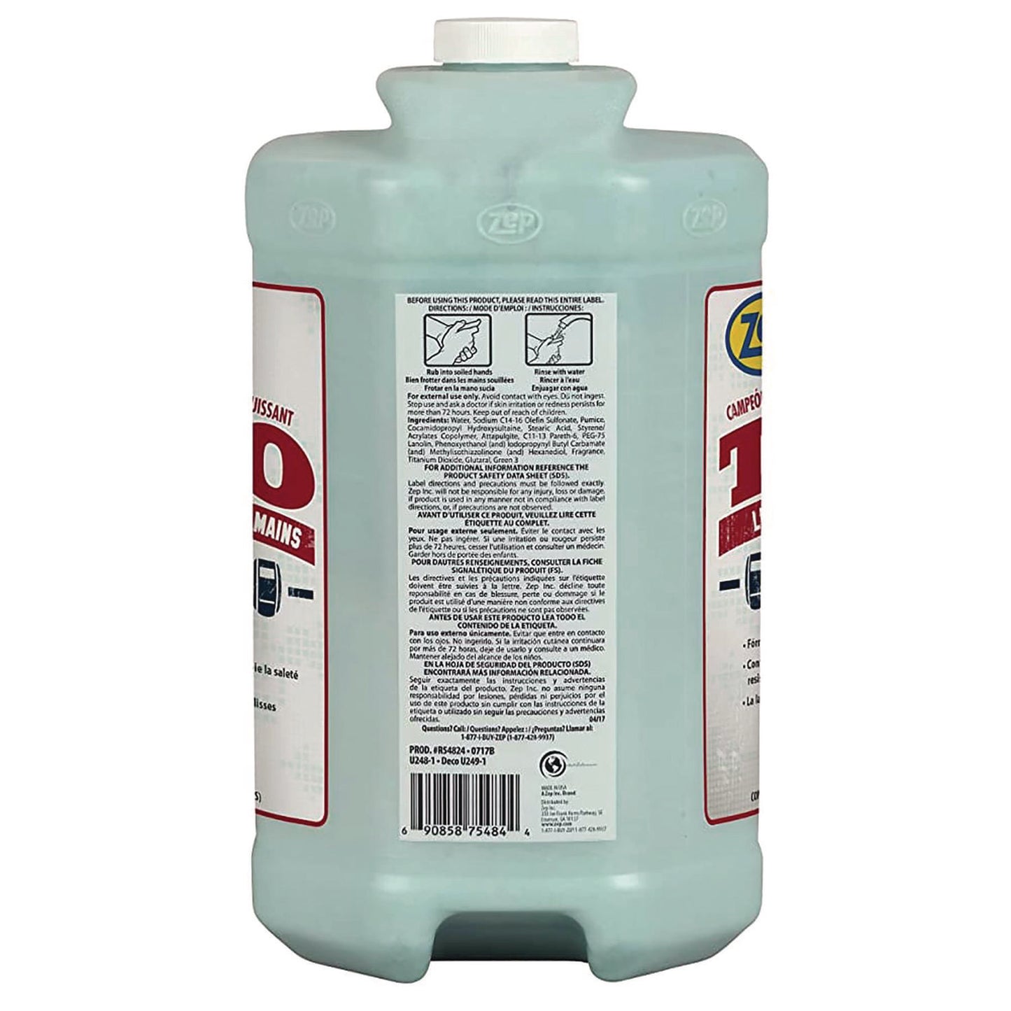 Zep TKO Hand Cleaner Refill, Lemon Lime Scent, 1 gal (R54824EA)