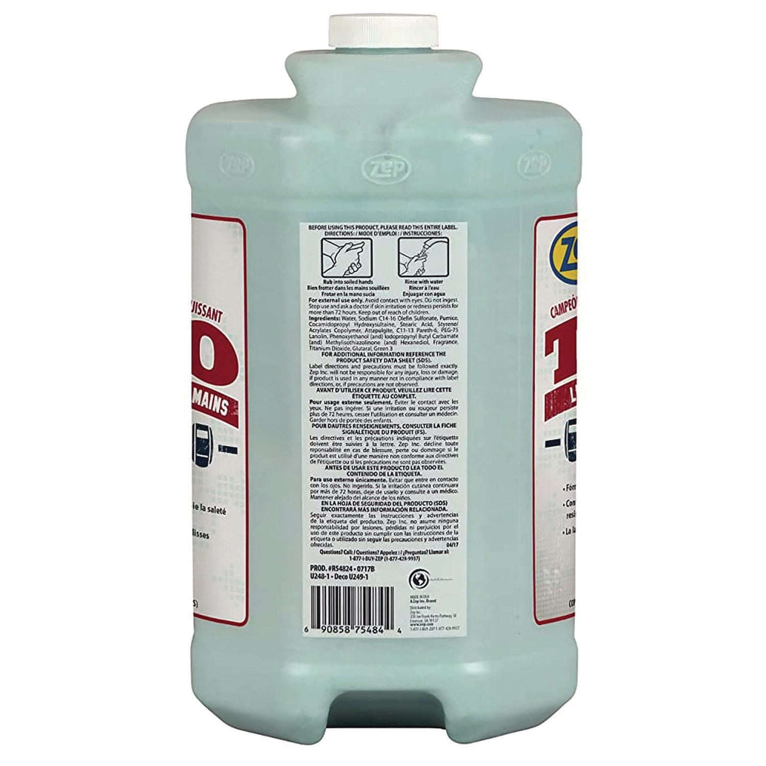 Zep TKO Hand Cleaner Refill, Lemon Lime Scent, 1 gal (R54824EA)