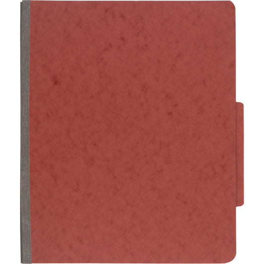 Acco Pressboard Classification Folders, 2" Expansion, 1 Divider, 4 Fasteners, Letter Size, Earth Red Exterior, 10/Box (15034)