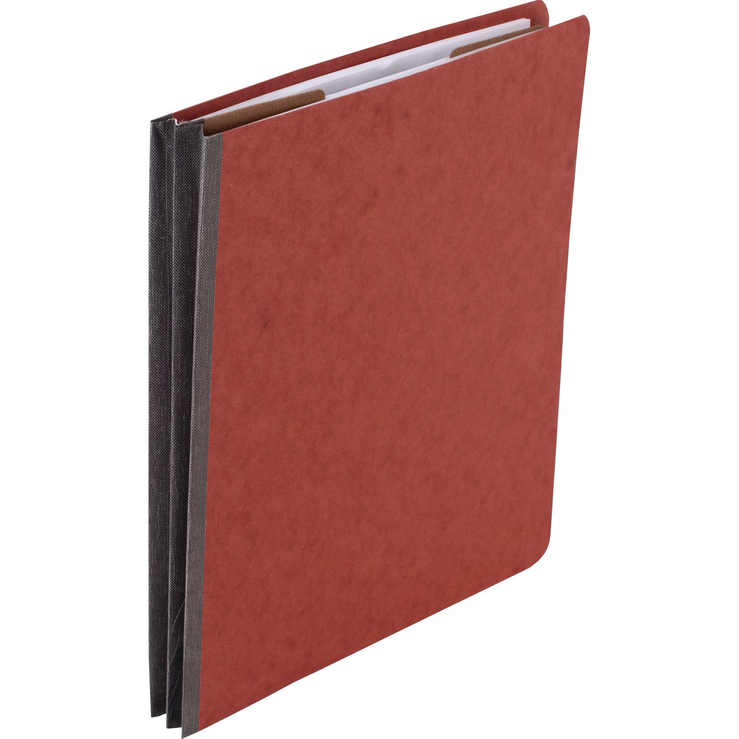 Acco Pressboard Classification Folders, 2" Expansion, 1 Divider, 4 Fasteners, Letter Size, Earth Red Exterior, 10/Box (15034)