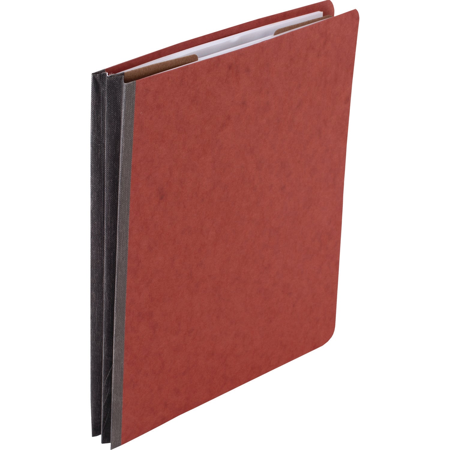 Acco Pressboard Classification Folders, 2" Expansion, 1 Divider, 4 Fasteners, Letter Size, Earth Red Exterior, 10/Box (15034)