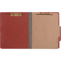 Acco Pressboard Classification Folders, 2" Expansion, 1 Divider, 4 Fasteners, Letter Size, Earth Red Exterior, 10/Box (15034)