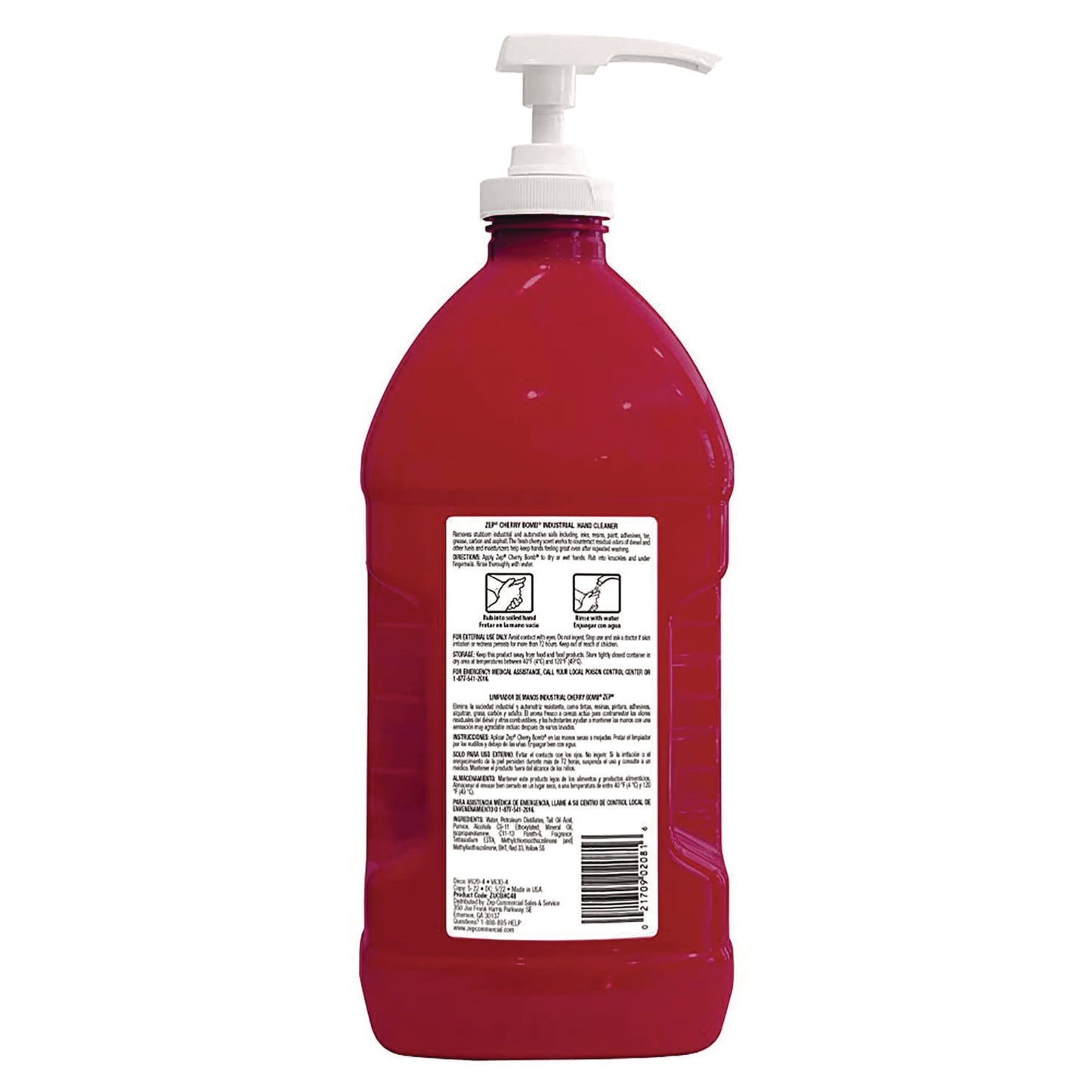 Zep Commercial Cherry Bomb Gel Hand Cleaner, Cherry Scent, 48 oz (ZUCBHC484EA)
