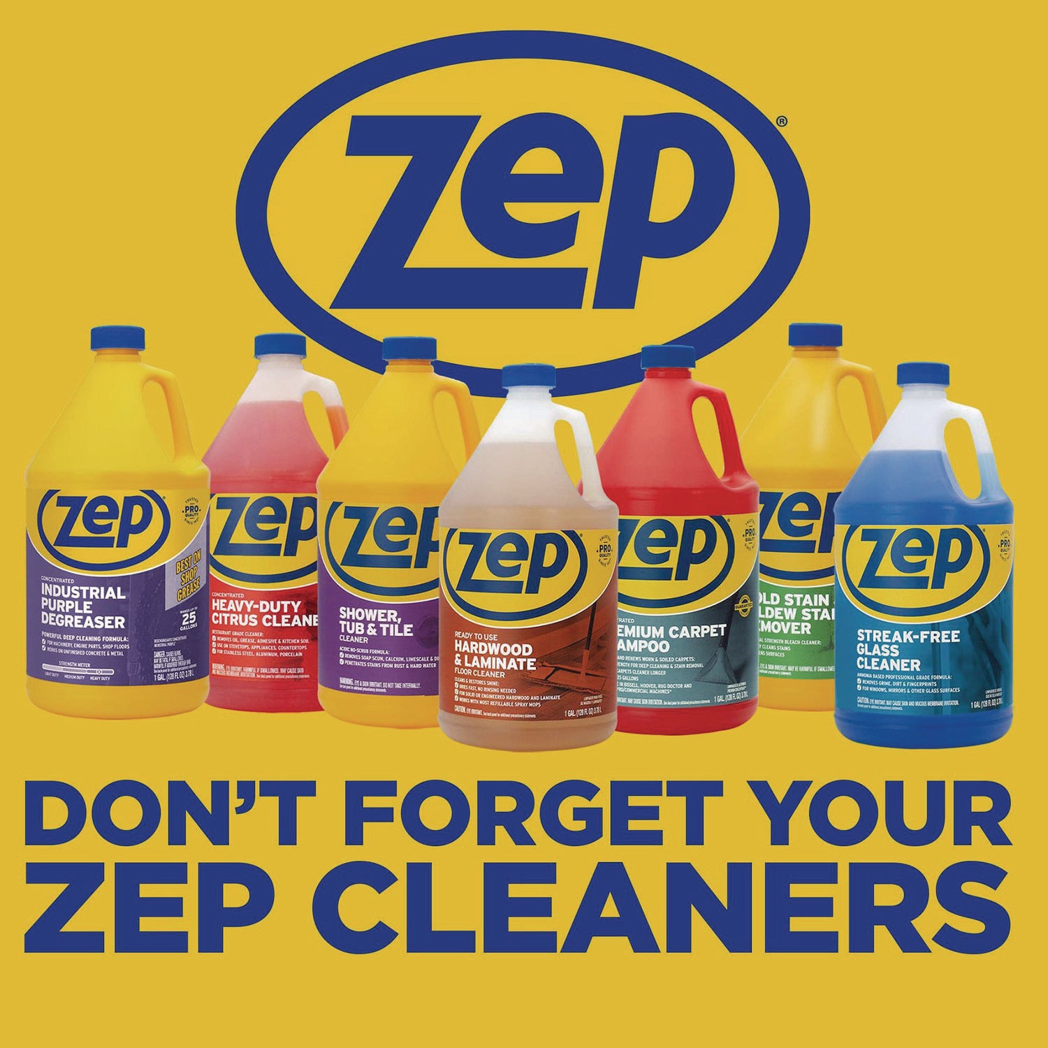 Zep Commercial Professional Spray Bottle, 32 oz, Blue/Gold/Clear, 36/Carton (HDPRO36CT)