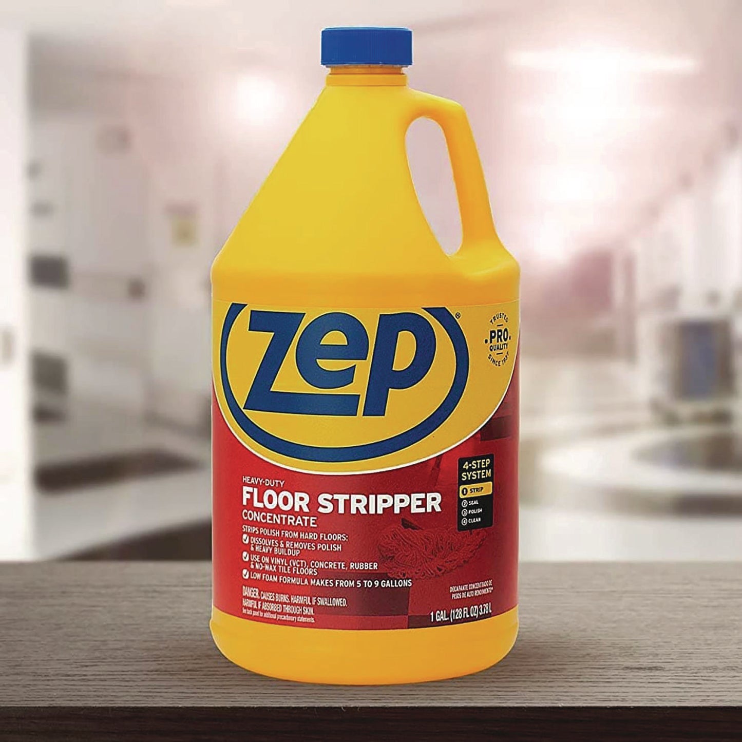 Zep Commercial Floor Stripper, Unscented, 1 gal, 4/Carton (ZULFFS128CT)