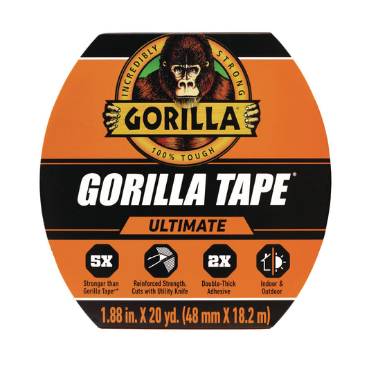 Gorilla Ultimate Tape, 3" Core, 1.88" x 20 yd, Black (113499)