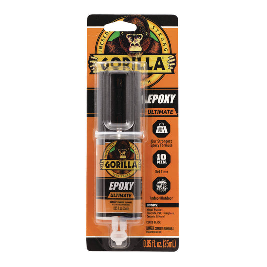 Gorilla Epoxy Ultimate, 0.85 oz Syringe, Dries Black (113442)