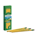 Dixon Ticonderoga Beginners Woodcase Pencil with Eraser and Microban Protection, HB (#2), Black Lead, Yellow Barrel, Dozen (13308)