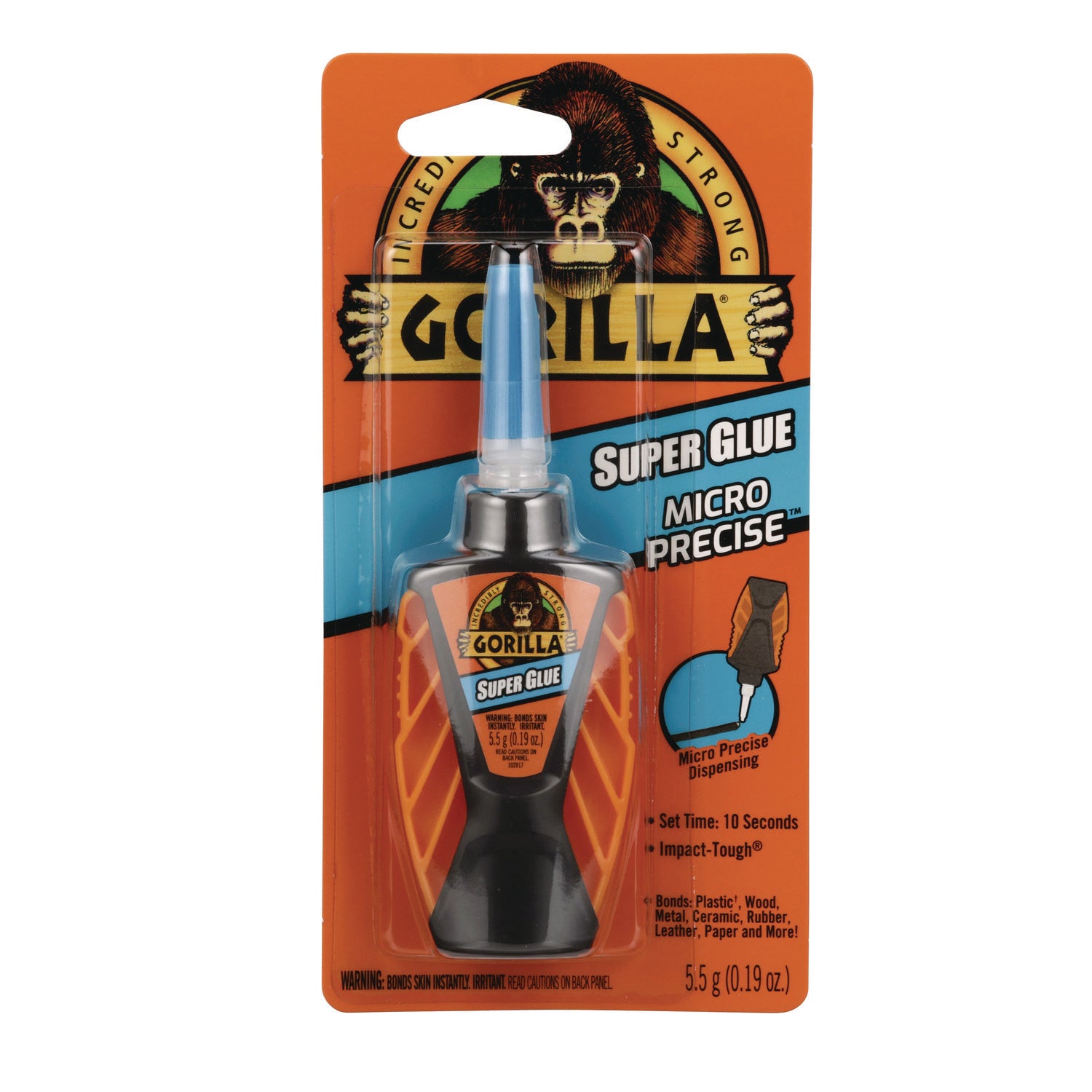 Gorilla Super Glue Micro Precise, 0.18 oz, Dries Clear (102812)