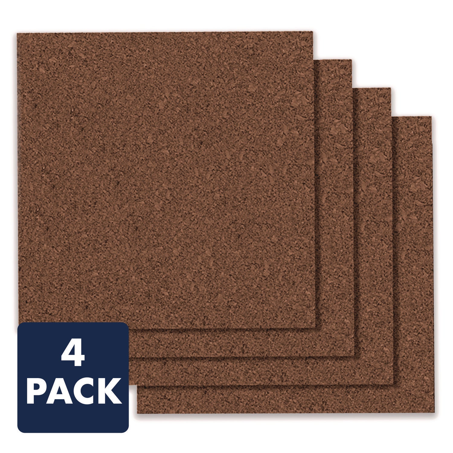 Quartet Cork Panel Bulletin Board, 12 x 12, Brown, 4 Panels/Pack (101)