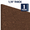 Quartet Cork Panel Bulletin Board, 12 x 12, Brown, 4 Panels/Pack (101)