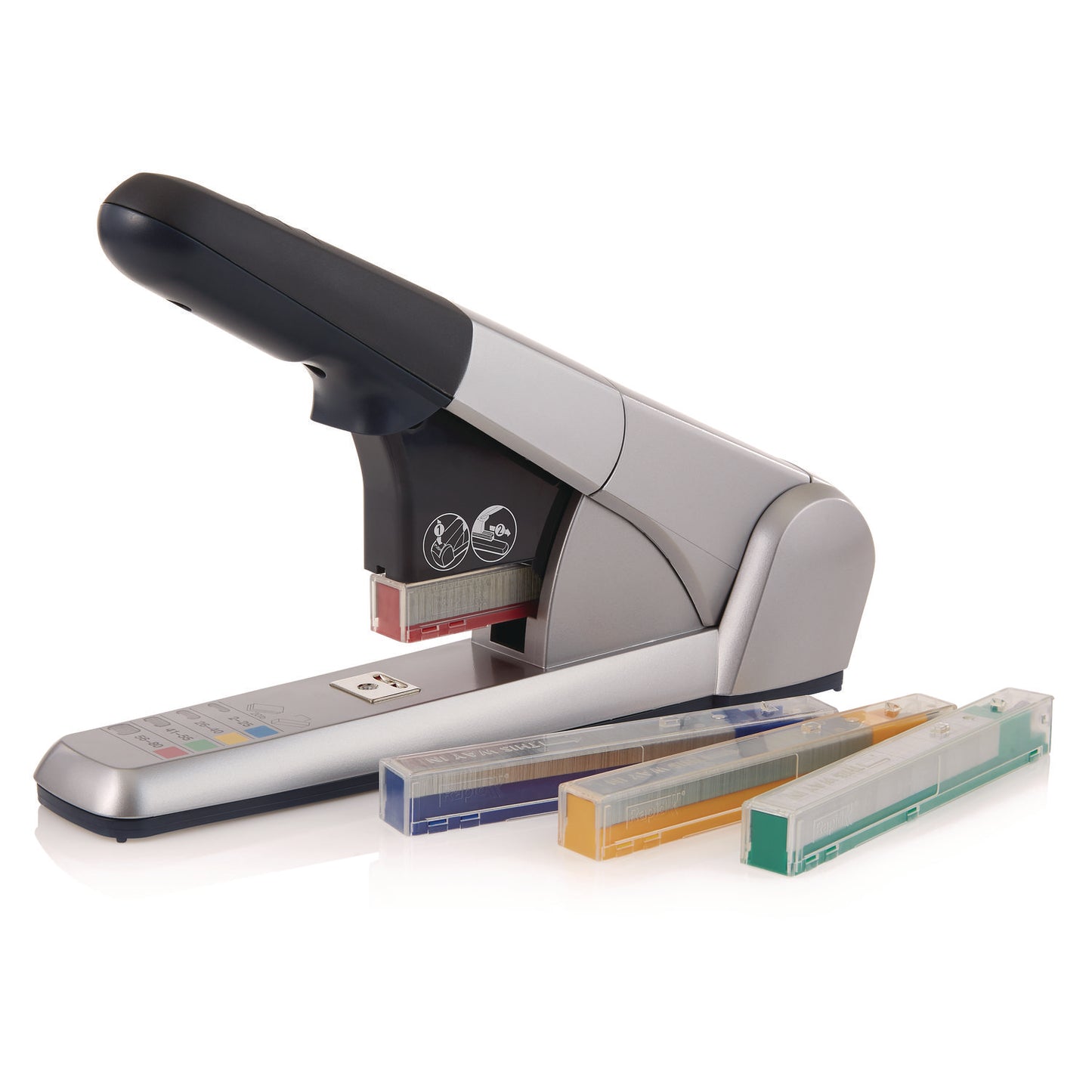 Rapid Heavy-Duty Cartridge Stapler, 80-Sheet Capacity, Silver (02892)