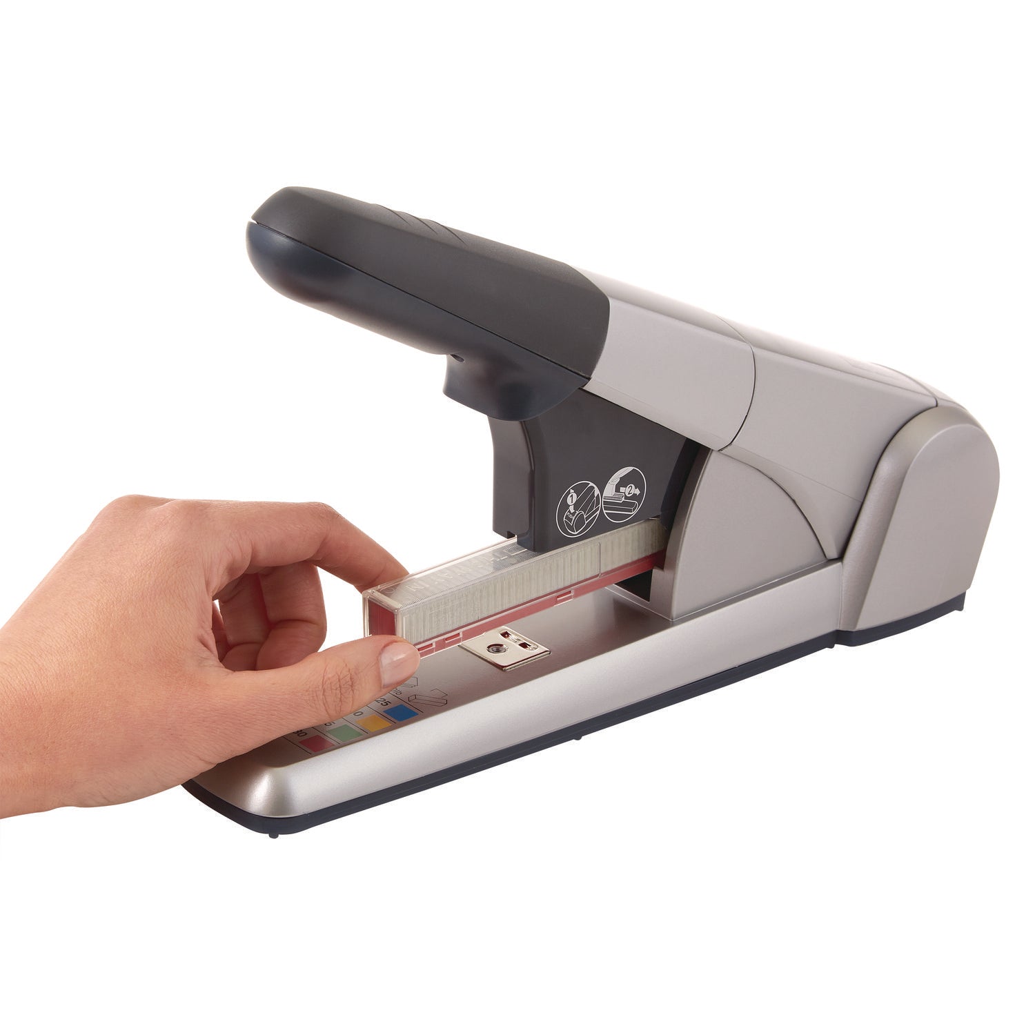 Rapid Heavy-Duty Cartridge Stapler, 80-Sheet Capacity, Silver (02892)