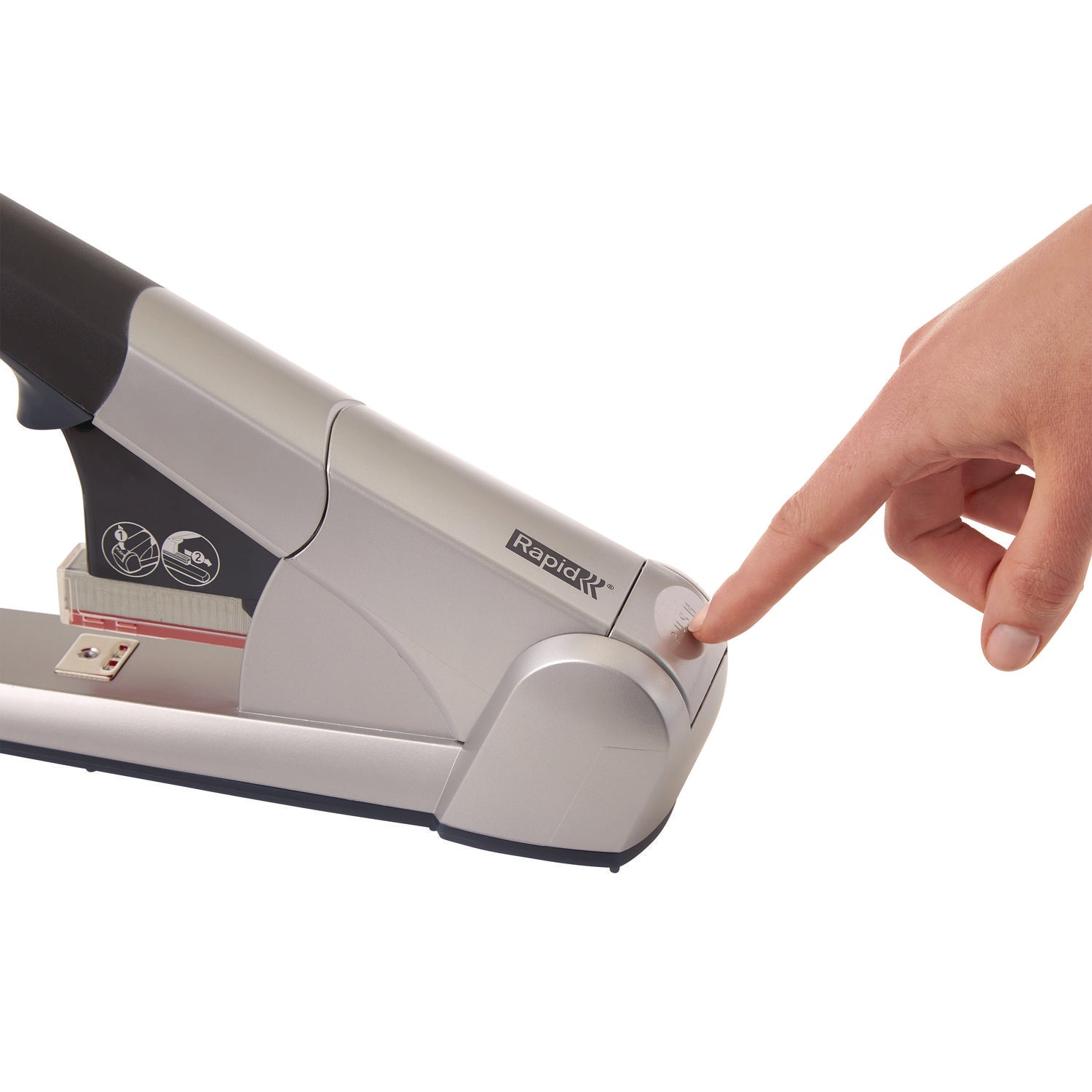 Rapid Heavy-Duty Cartridge Stapler, 80-Sheet Capacity, Silver (02892)