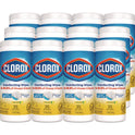 Clorox Disinfecting Wipes, 1-Ply, 7 x 8, Crisp Lemon, White, 35/Canister, 12 Canisters/Carton (01594CT)