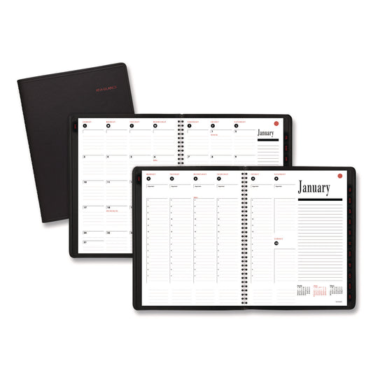 AT-A-GLANCE 800 Range Weekly/Monthly Appointment Book, 11 x 8.25, Black Cover, 12-Month (Jan to Dec): 2025 (7086405)