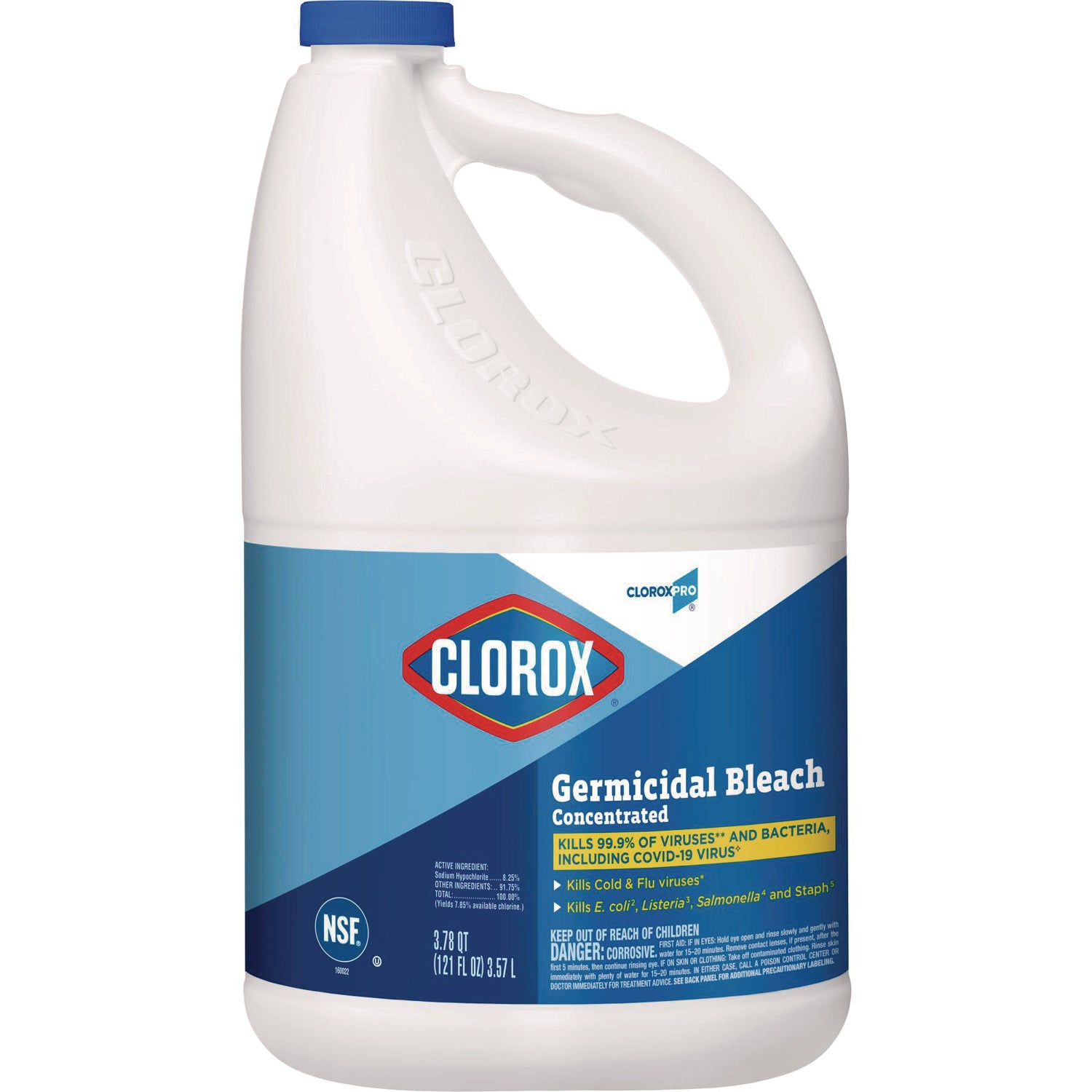 Clorox Concentrated Germicidal Bleach, Regular, 121 oz Bottle (30966EA)