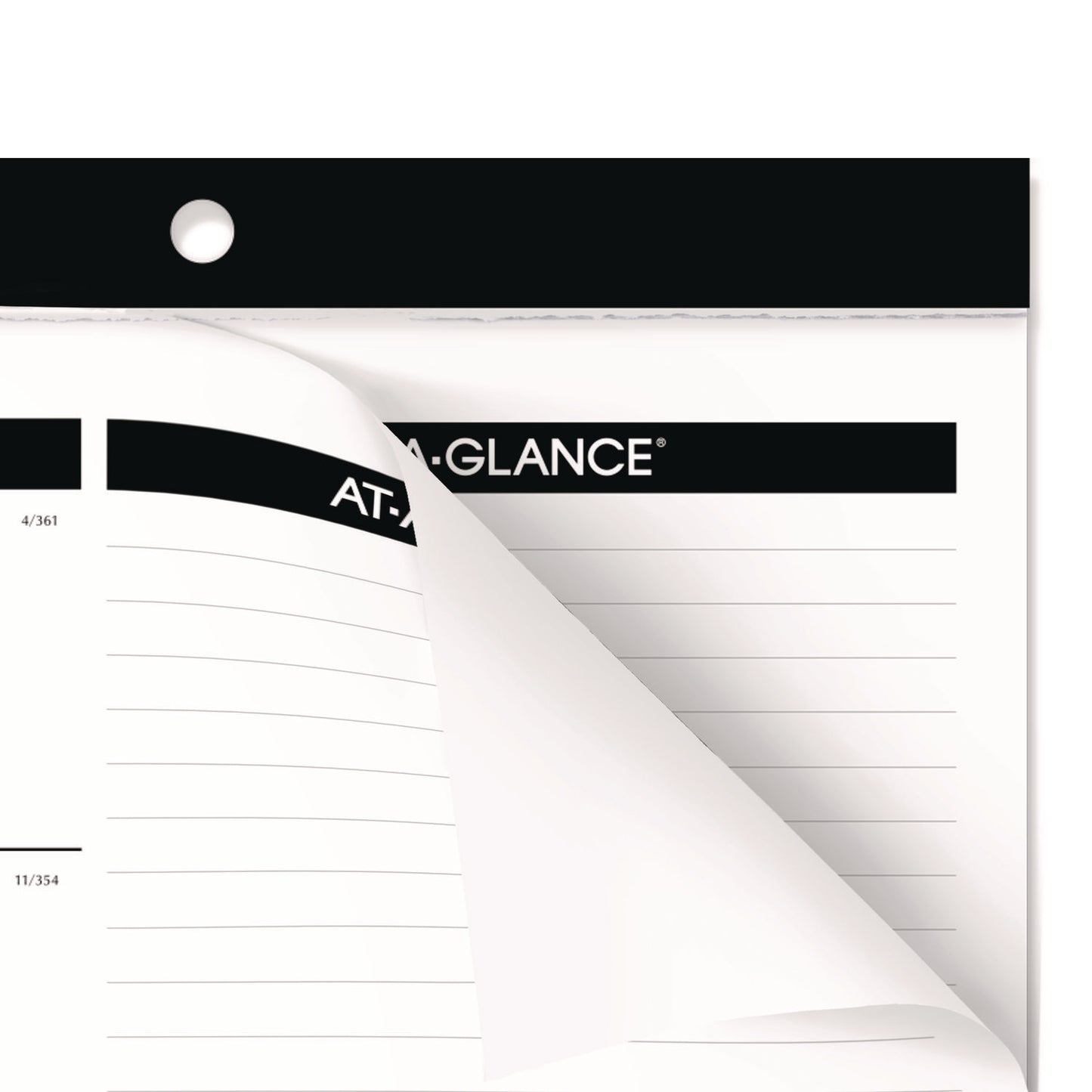 AT-A-GLANCE Compact Desk Pad, 18 x 11, White Sheets, Black Binding, Clear Corners, 12-Month (Jan to Dec): 2025 (SK1400)