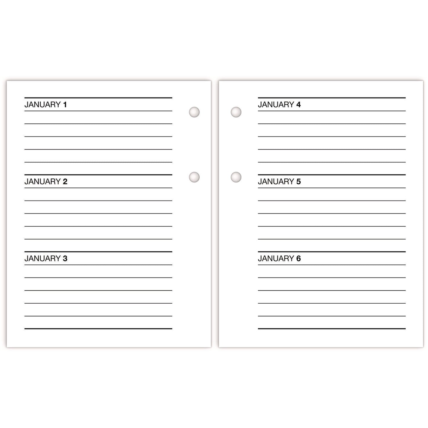 AT-A-GLANCE Compact Desk Calendar Refill, 3 x 3.75, White Sheets, 12-Month (Jan to Dec): 2025 (E91950)