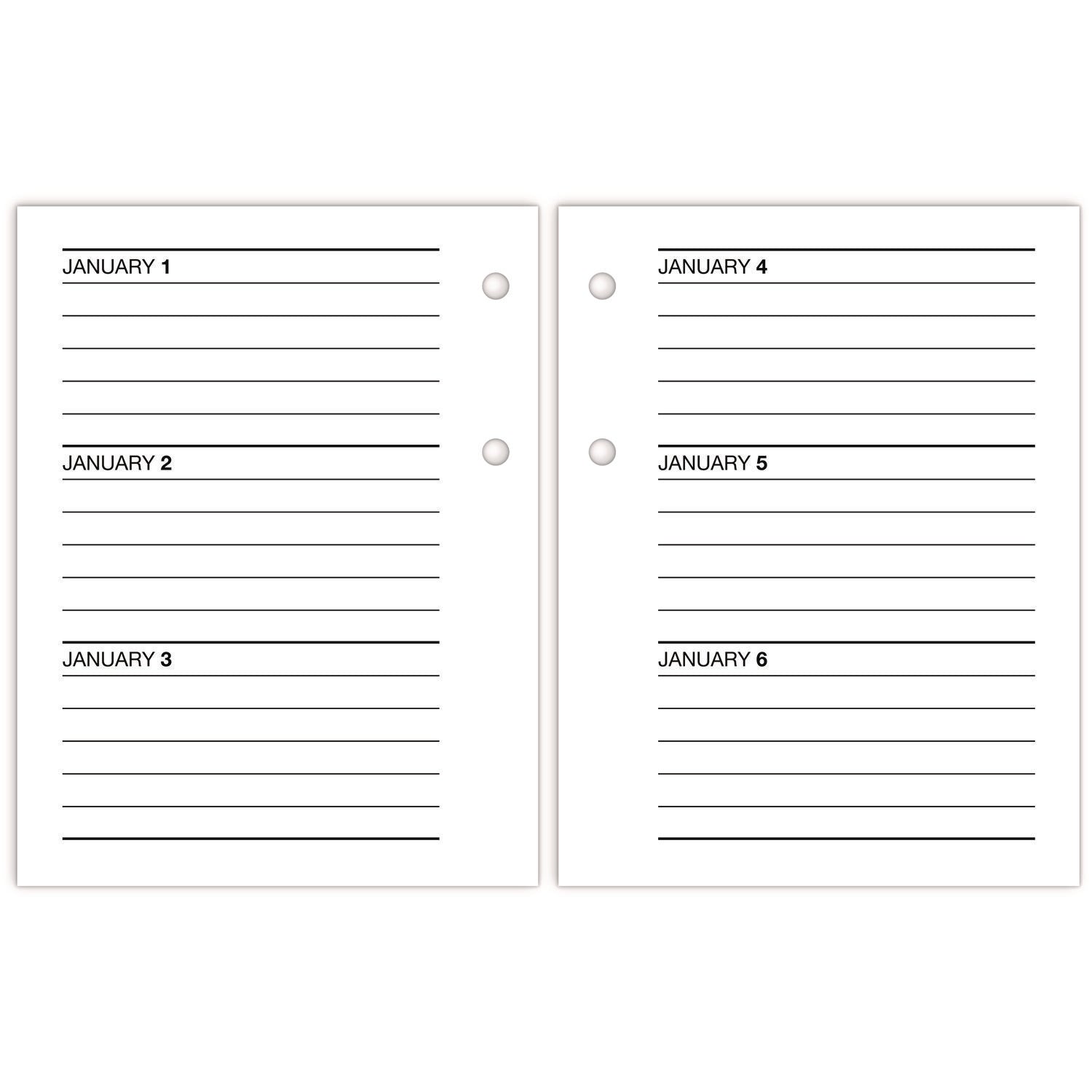 AT-A-GLANCE Compact Desk Calendar Refill, 3 x 3.75, White Sheets, 12-Month (Jan to Dec): 2025 (E91950)