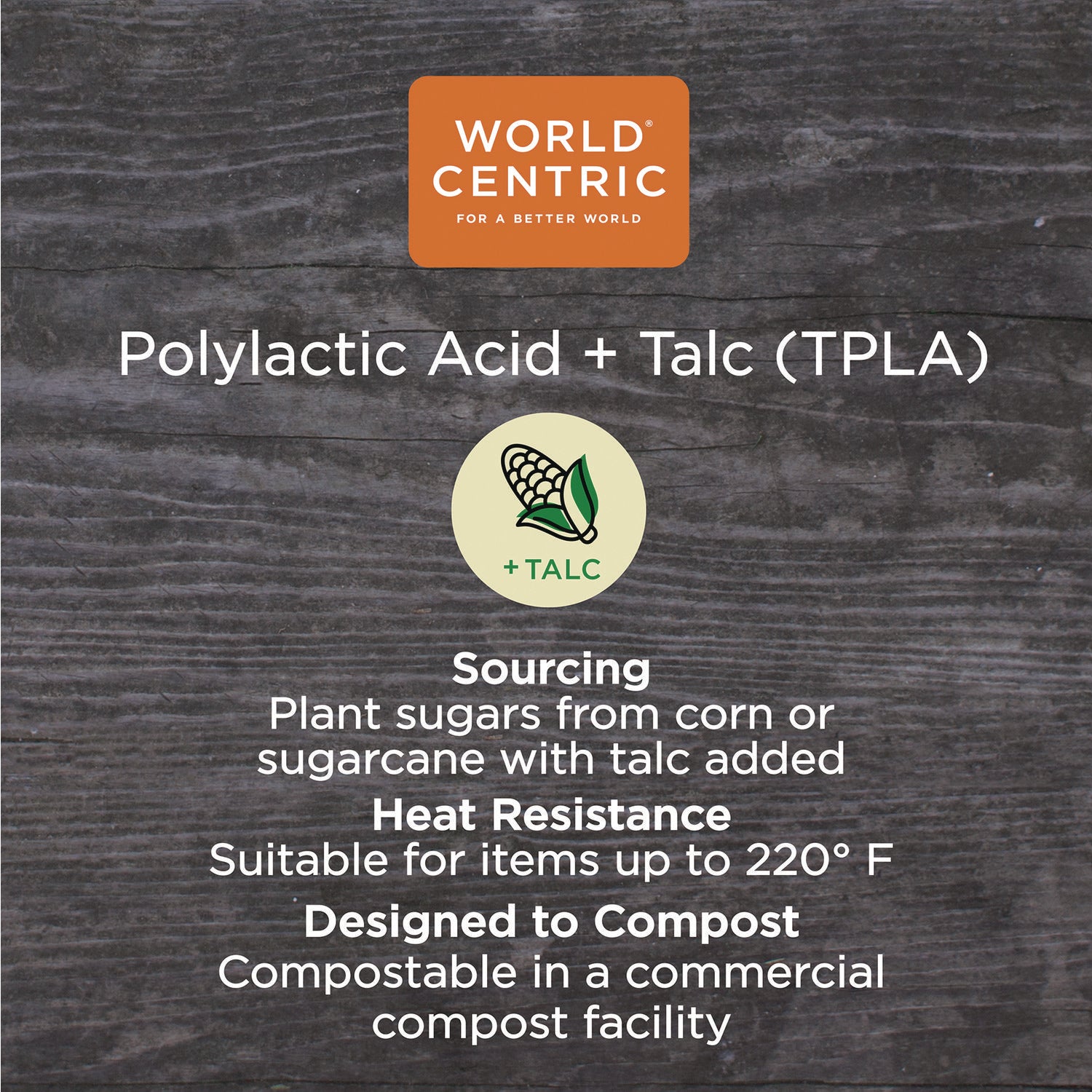 World Centric TPLA Compostable Cutlery, Fork/Knife/Spoon/Napkin, White, 250/Carton (ASPSTNL)