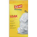 Glad ForceFlex Tall Kitchen Drawstring Trash Bags, 13 gal, 23.75" x 24.88", White, 240/Carton (79008)