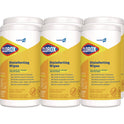 Clorox Disinfecting Wipes, 1-Ply, 7 x 8, Lemon Fresh, White, 75/Canister, 6/Carton (15948CT)