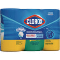 Clorox Disinfecting Wipes, 1-Ply, 7 x 8, Fresh Scent/Citrus Blend, White, 75/Canister, 3 Canisters/Pack (30208PK)
