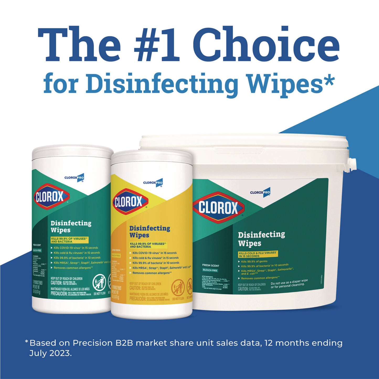 Clorox Disinfecting Wipes, 1-Ply, Fresh Scent, 7 x 8, White, 75/Canister, 6 Canisters/Carton (15949CT)