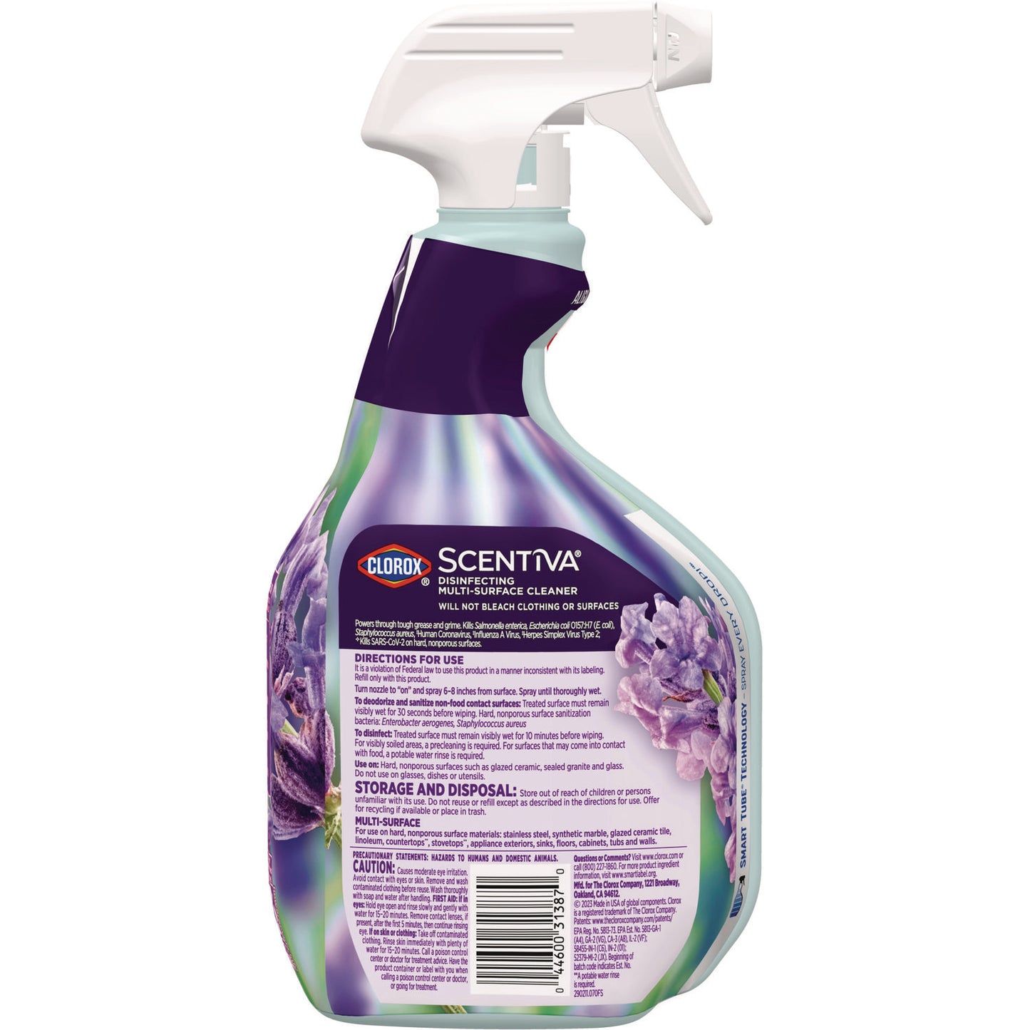 Clorox Scentiva Disinfecting Multi-Surface Cleaner, Tuscan Lavender and Jasmine, 32 oz, Spray Bottle (60523EA)