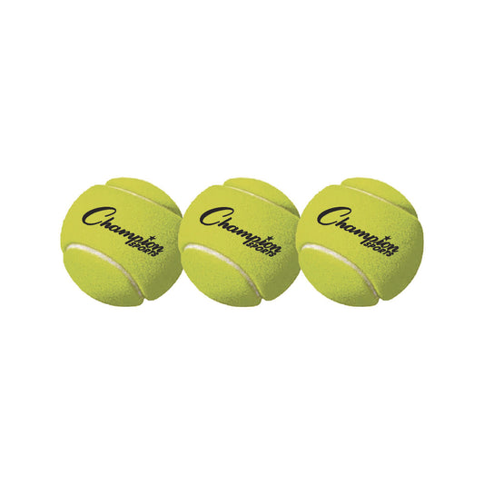 Champion Sports Tennis Balls, 2.5" Diameter, Yellow, 3/Pack (TB3)