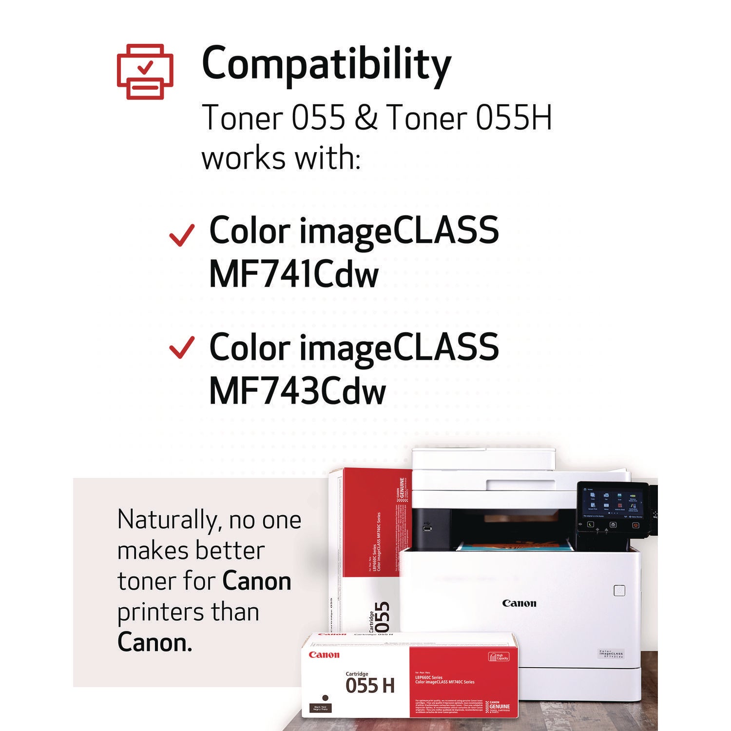 Canon 3016C001 (055) Toner, 2,300 Page-Yield, Black