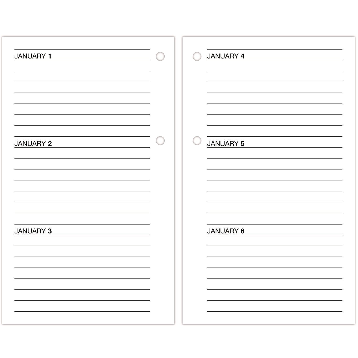 AT-A-GLANCE Desk Calendar Refill with Tabs, 3.5 x 6, White Sheets, 12-Month (Jan to Dec): 2025 (E717T50)