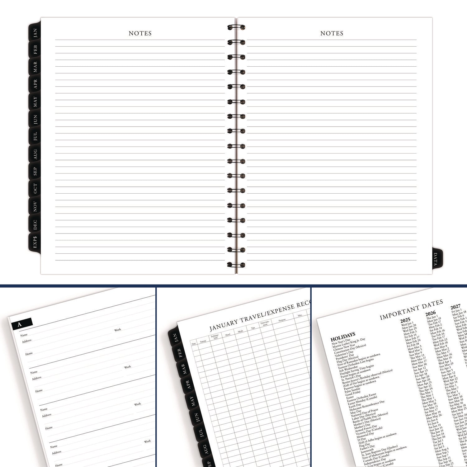 AT-A-GLANCE Executive Weekly/Monthly Planner Refill with Hourly Appointments, 8.75 x 6.88, White Sheets, 12-Month (Jan to Dec): 2025 (7090810)