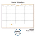 AT-A-GLANCE WallMates Self-Adhesive Dry Erase Monthly Planning Surfaces, 24 x 18, White/Gray/Orange Sheets, Undated (AW502028)