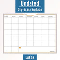 AT-A-GLANCE WallMates Self-Adhesive Dry Erase Monthly Planning Surfaces, 24 x 18, White/Gray/Orange Sheets, Undated (AW502028)