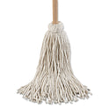 Boardwalk Handle/Deck Mop, #32 White Cotton Head, 54" Natural Wood Handle, 6/Pack (132C)